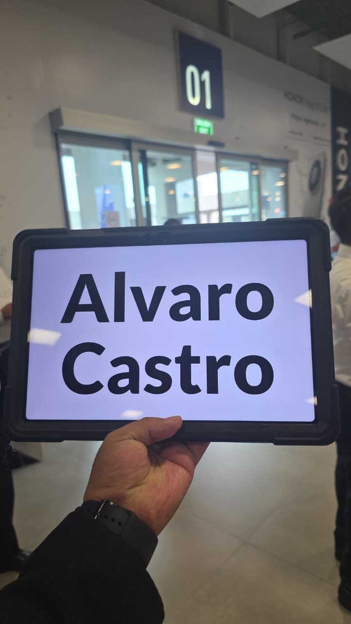 Cartel de recojo personalizado en terminal