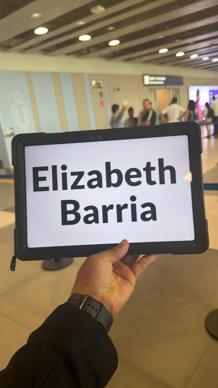 Recojo con cartel personalizado
